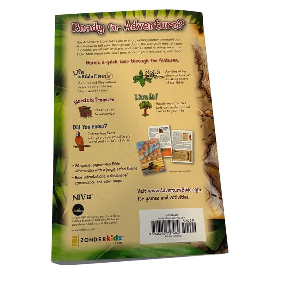 NIV Adventure Bible For Kids By Zonderkidz - Picture 2 of 4
